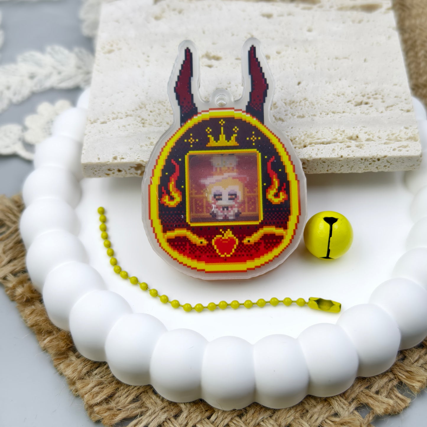 Hazbin Hotel Acrylic 3D Lenticular Card Tamagotchi Kecychain