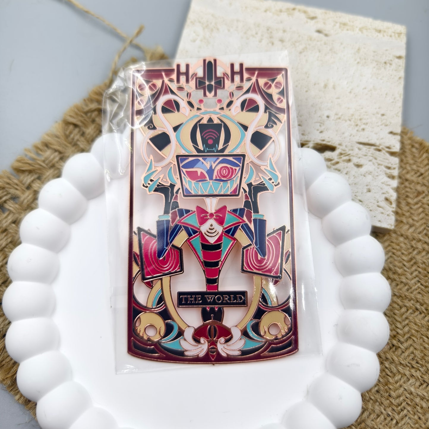 Hazbin Hotel Tarot Cards Metal Bookmark
