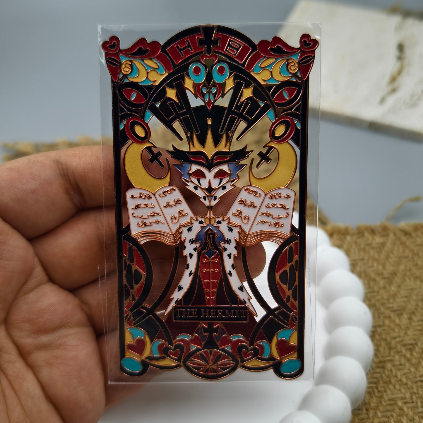 Helluva Boss Tarot Cards Metal Bookmark