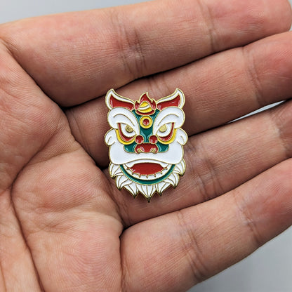 Lion Dance Enamel Pin Chinese Traditional Pins