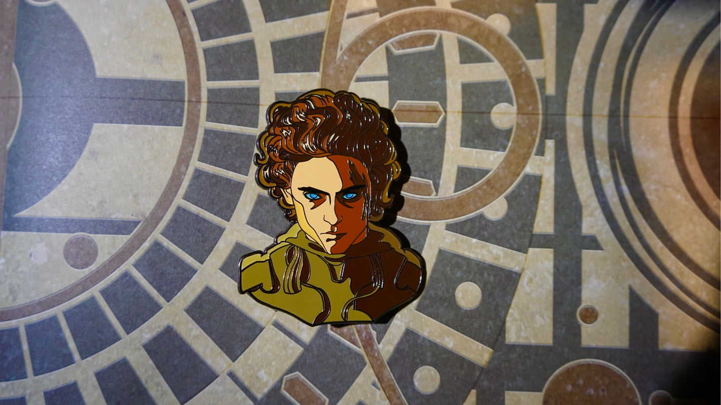 PRE-ORDER Paul Atreides Enamel Pin Dune Pin Glow in the Dark with AR Effect