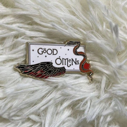 The Serpent in the Garden of Eden Hard Enamel Pin Good Omens Pins